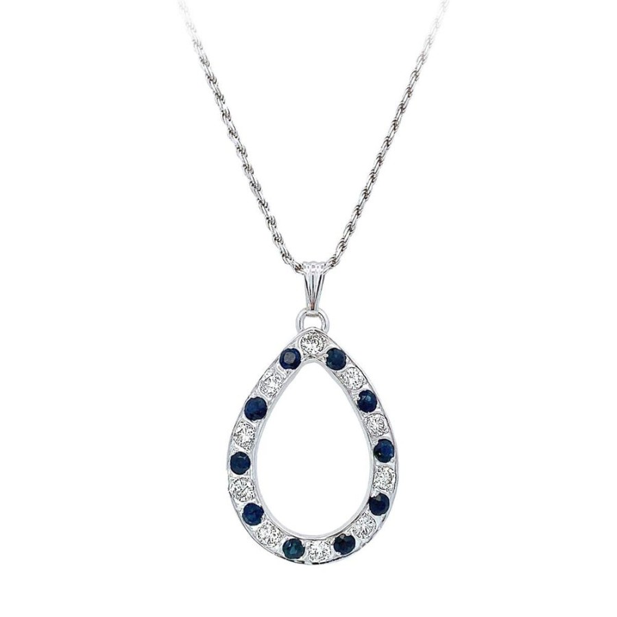 Jewelry ESTATE JEWELRY | Vintage Sapphire Teardrop Pendant