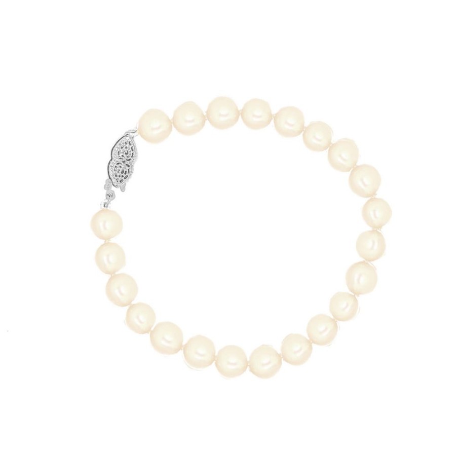 Jewelry NOT AVAILABLE | 14Kw 7-7.5Mm Pearl Bracelet