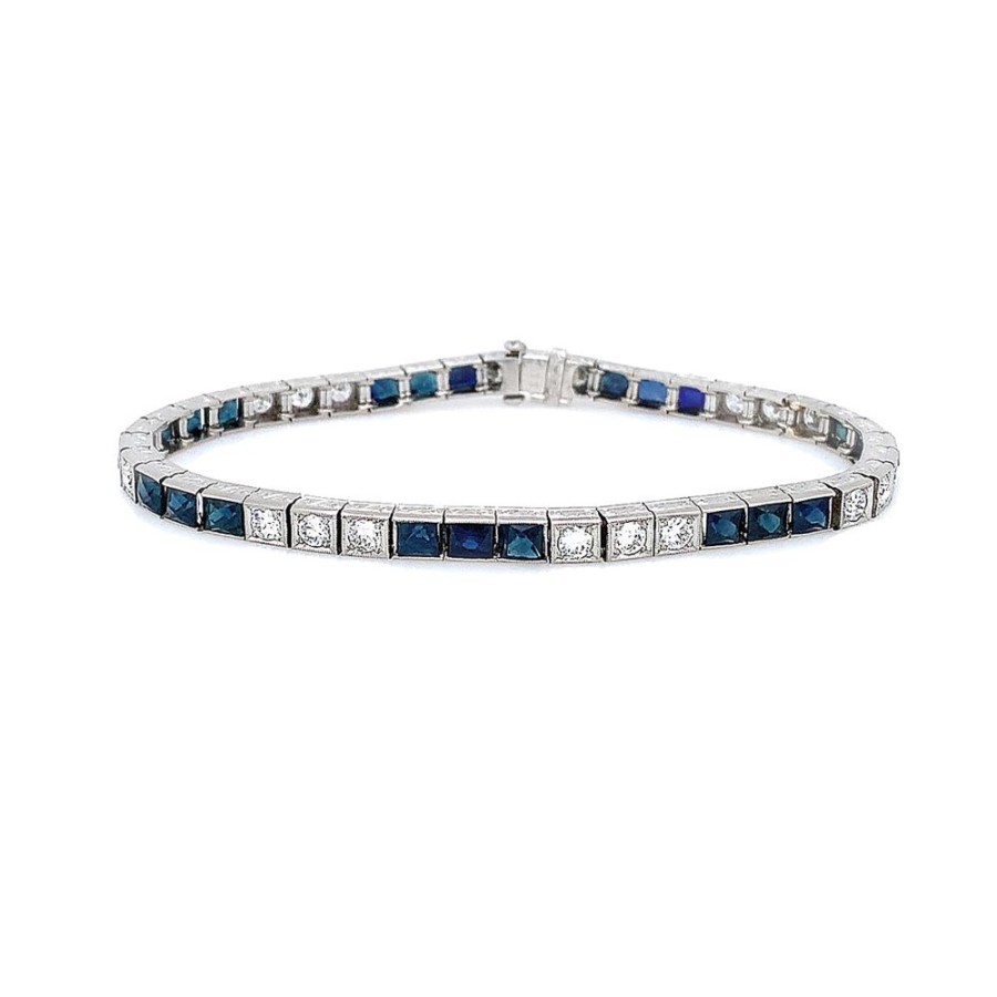 Jewelry N. GREEN u0026 SONS | Vintage Sapphire Deco Bracelet