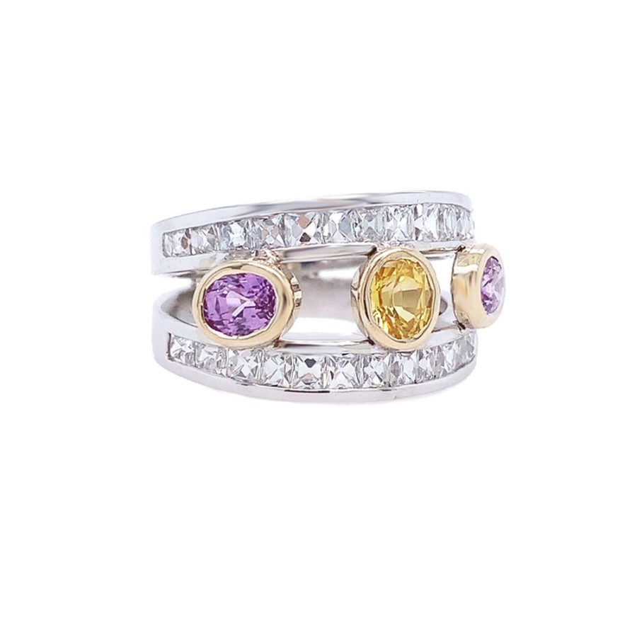 Jewelry ESTATE JEWELRY | Yellow & Pink Sapphire Vintage Ring