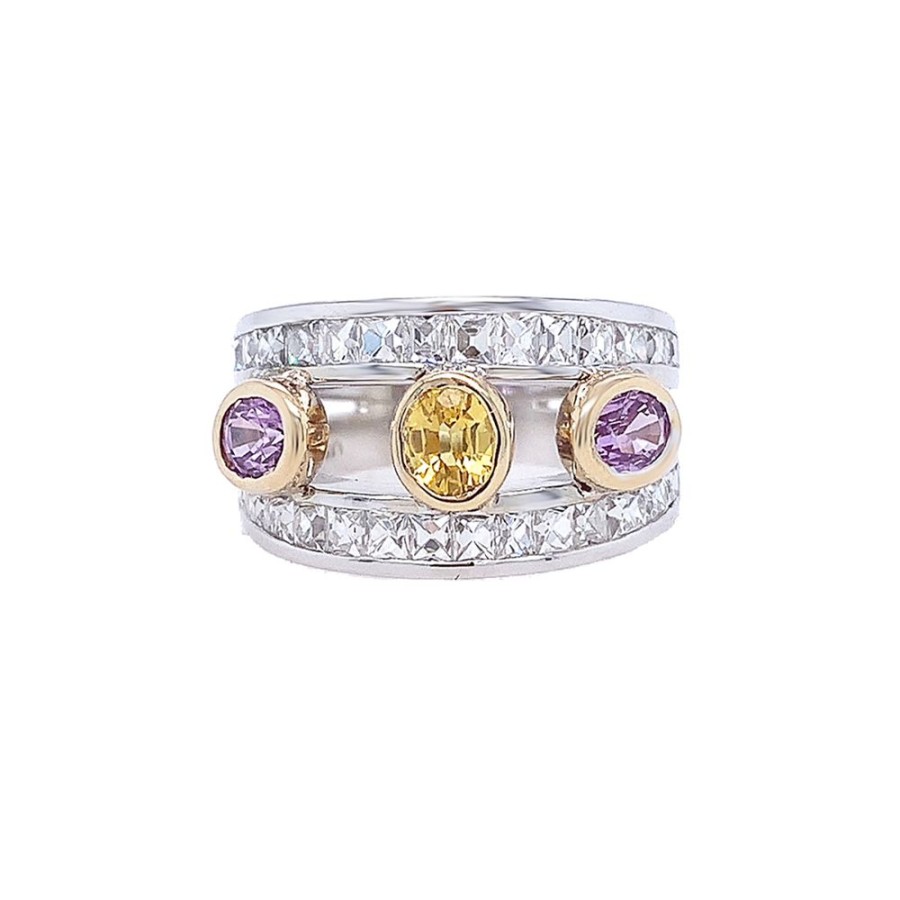 Jewelry ESTATE JEWELRY | Yellow & Pink Sapphire Vintage Ring