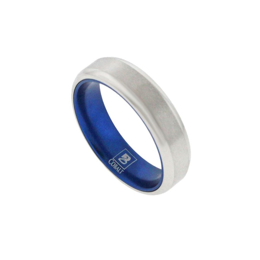 Jewelry HEAVY STONE RINGS | Cobalt 6Mm Flat Satin Finish W