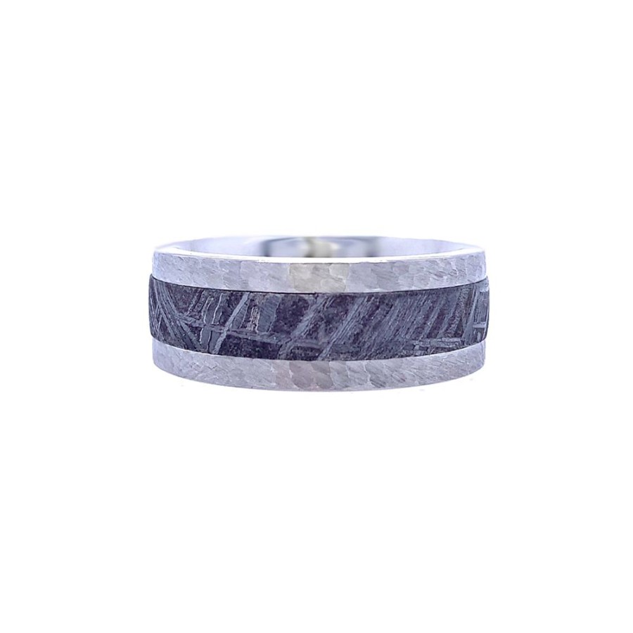 Jewelry HEAVY STONE RINGS | Cobalt & Meteorite Wedding Band