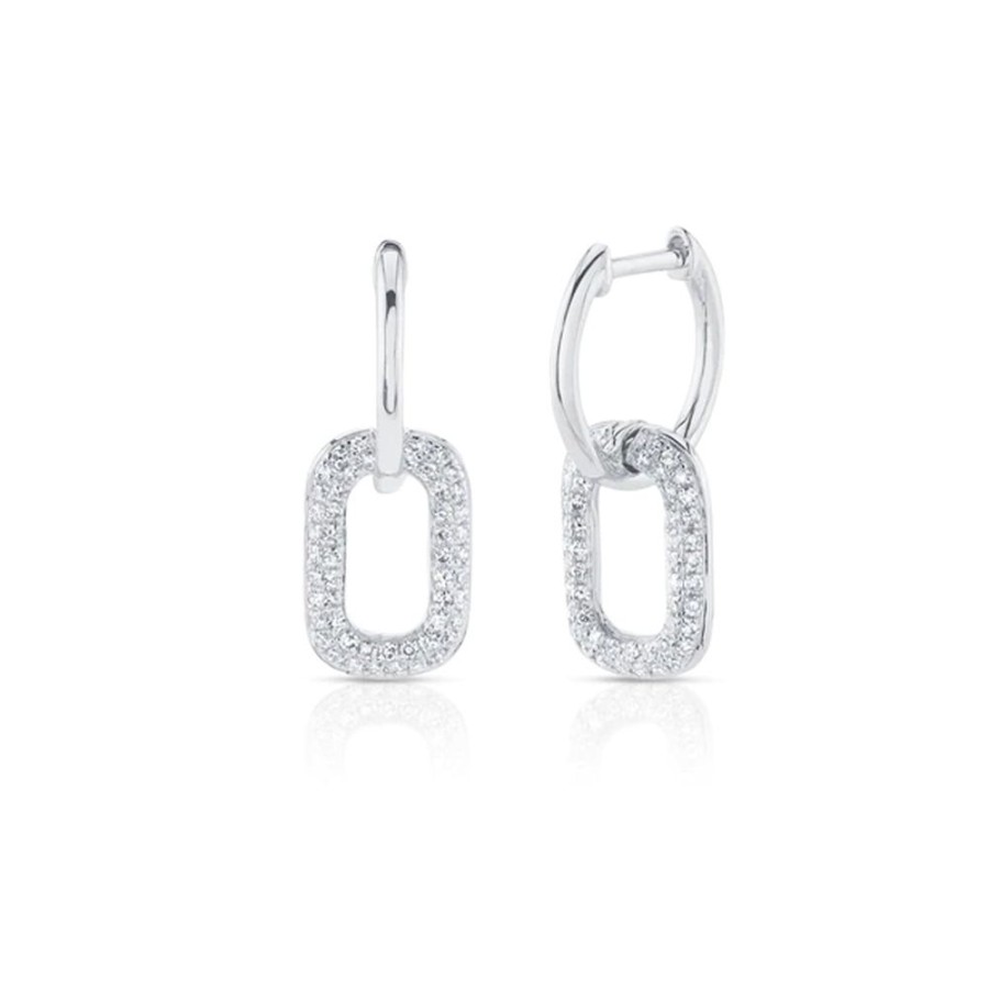 Jewelry SHY CREATION | 14Ky Huggie Hoops With Pave Drop