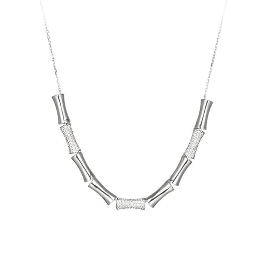 Jewelry PARIS 1901 / ELLE | Elle Bamboo Pave Cz Necklace