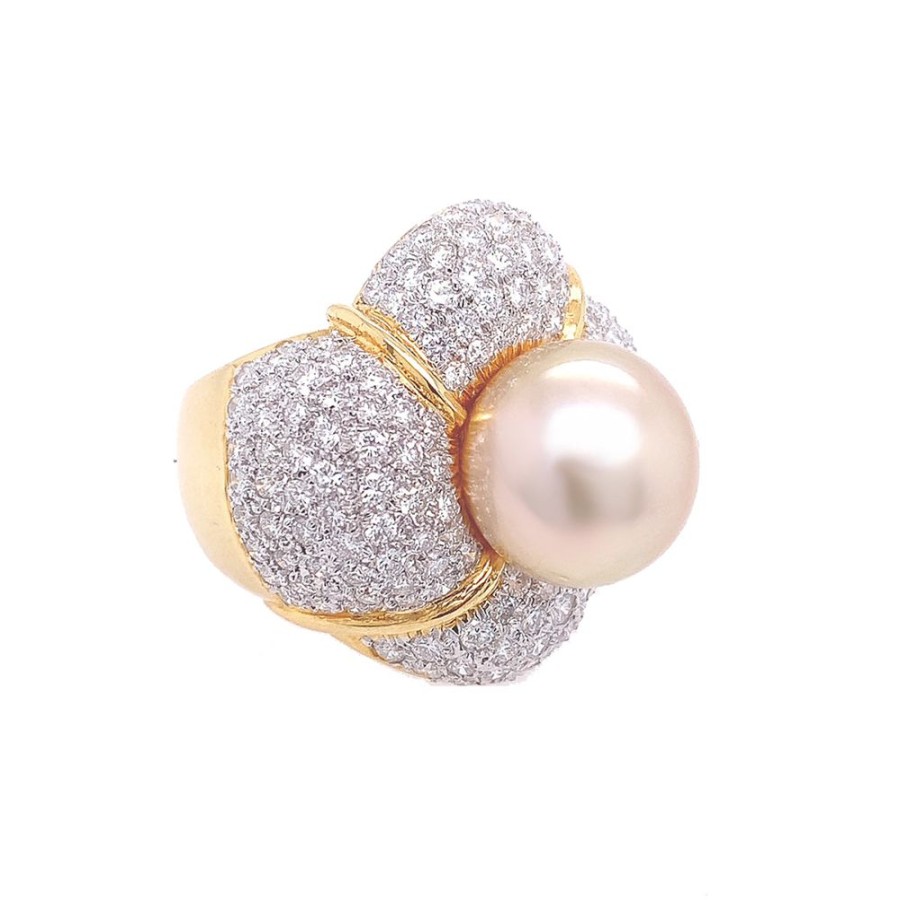 Jewelry SEABRITE IMPORTS INC | Lg Vintage Champagne Pearl Ring