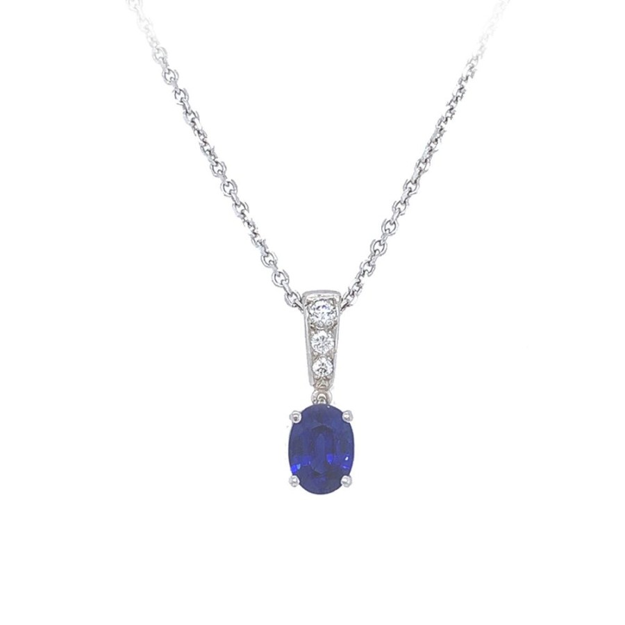 Jewelry BRAUNSCHWEIGER JEWELERS | Fine Oval Sapphire Pendant