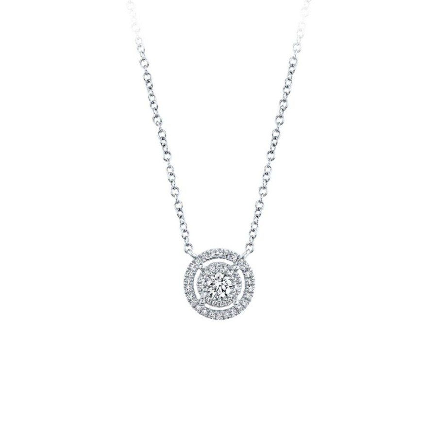 Jewelry SHY CREATION | 14Kw Gold 15-18" 0.22Ct Round