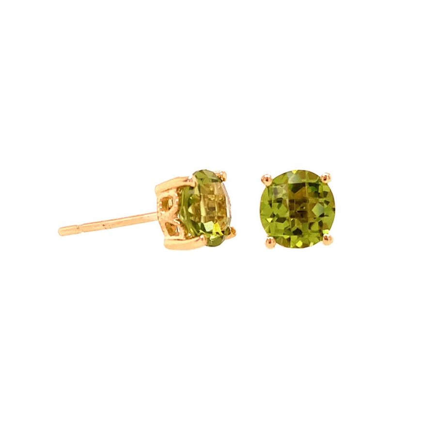 Jewelry IN THE ROUGH NY CORP | Peridot Checkerboard Studs