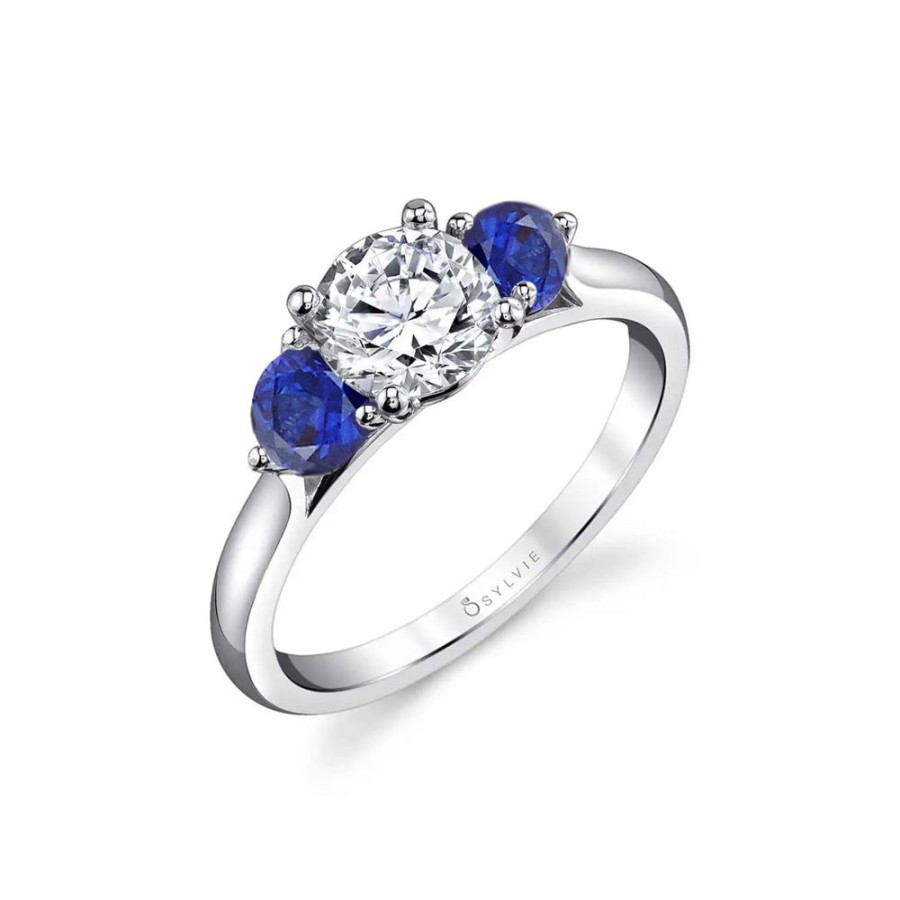 Jewelry SYLVIE-SPECTRUM CORP | Diamond & Sapphire 3-Stone Ring