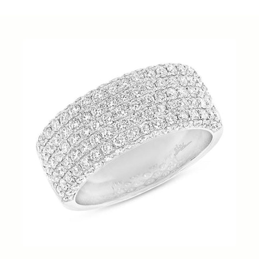 Jewelry SHY CREATION | 14Kw 5-Row Wide Pave Ring