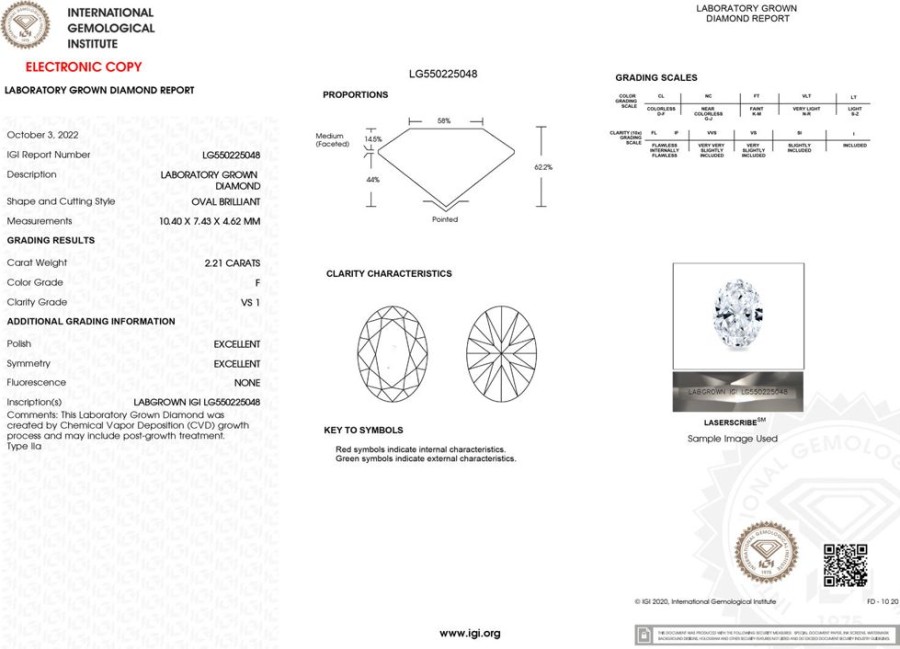 Jewelry IDD USA LLC | Loose Lab-Grown Diamond: 2.21C