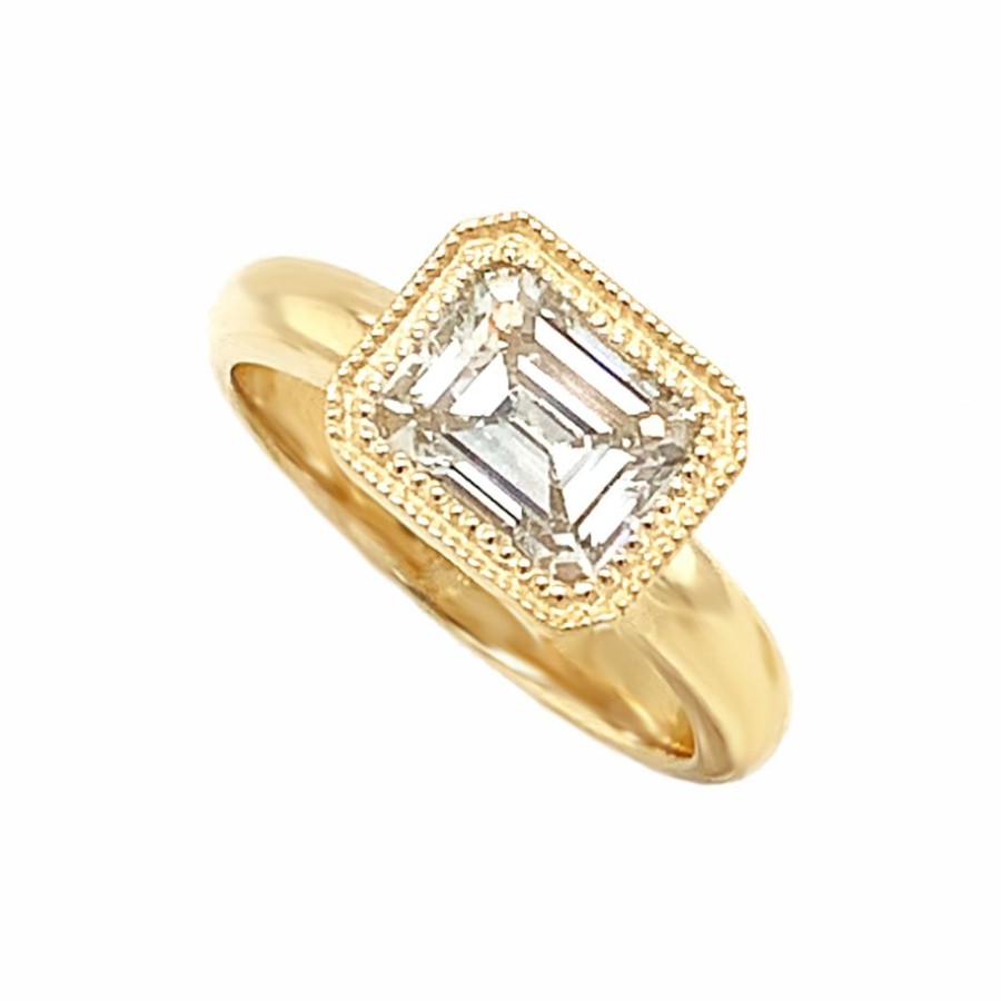 Jewelry ICON CREATIONS INC. | Emerald-Cut Diamond Solitaire