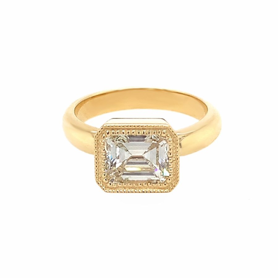 Jewelry ICON CREATIONS INC. | Emerald-Cut Diamond Solitaire