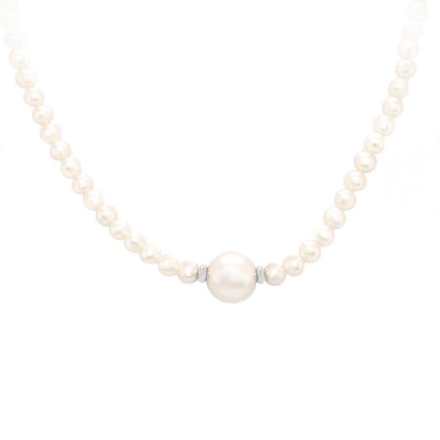 Jewelry SEABRITE IMPORTS INC | 14Kw Freshwater Pearl Necklace