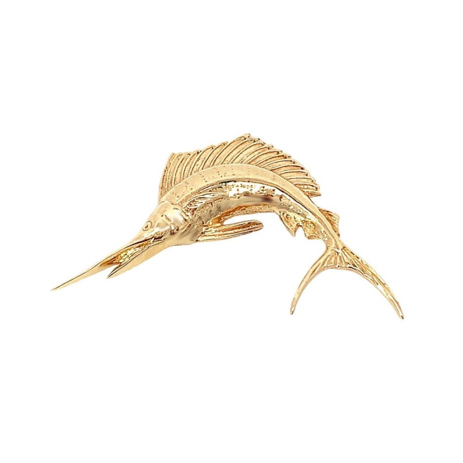 Jewelry ESTATE JEWELRY | Vintage Gold Sailfish Pin