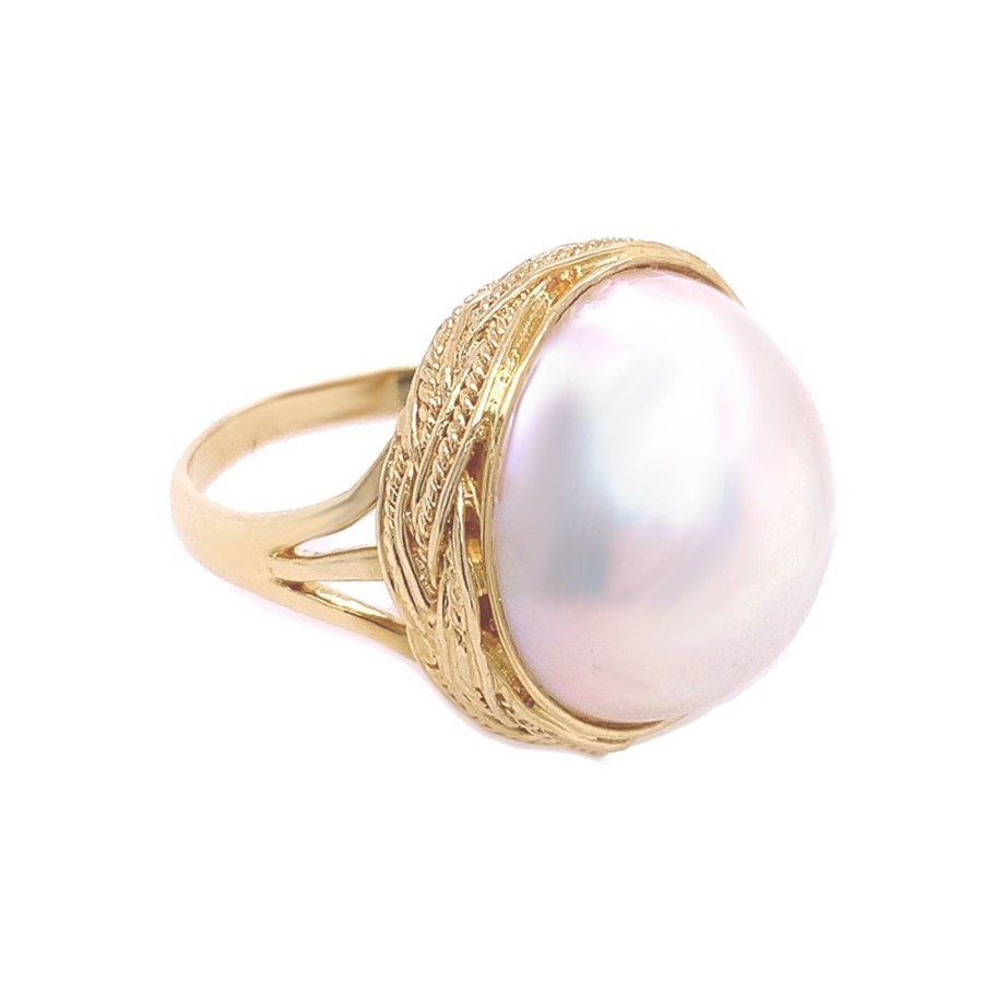 Jewelry SEABRITE IMPORTS INC | Large Vintage Mabe Pearl Ring