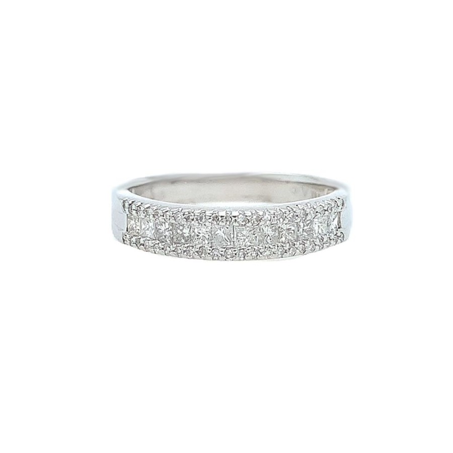 Jewelry ESTATE JEWELRY | Vintage 3-Row Princess Diamond Band