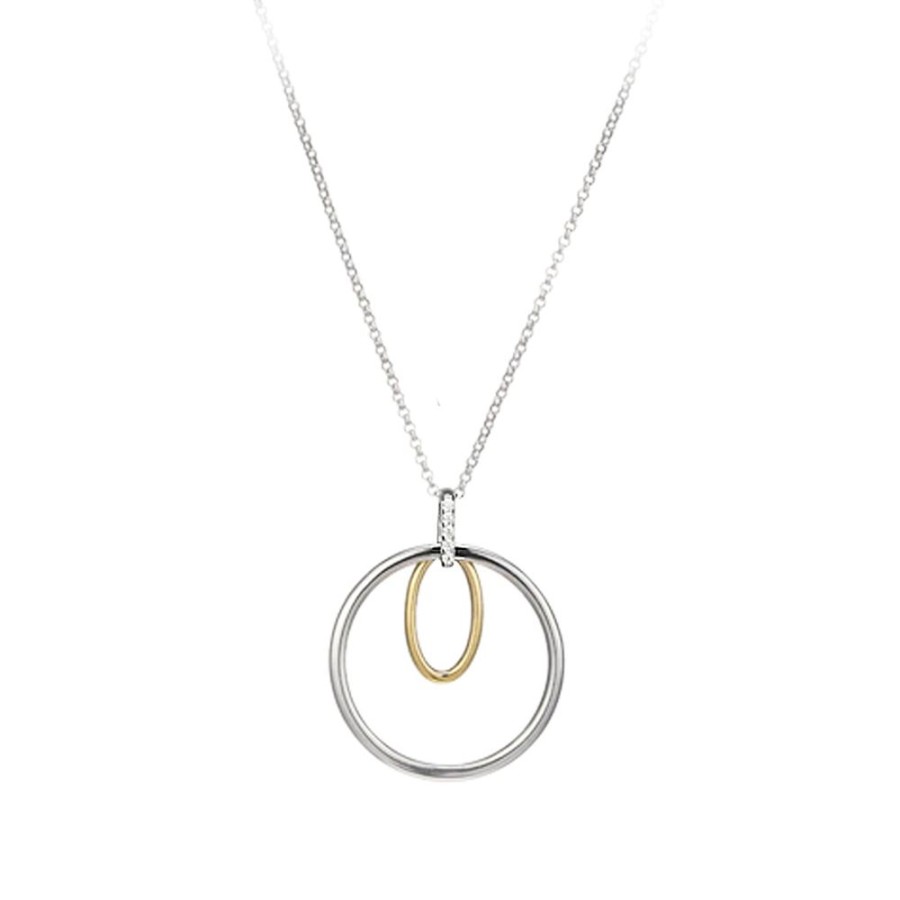 Jewelry PARIS 1901 / ELLE | 2-Tone 30" Elle Circle & Oval Pendant