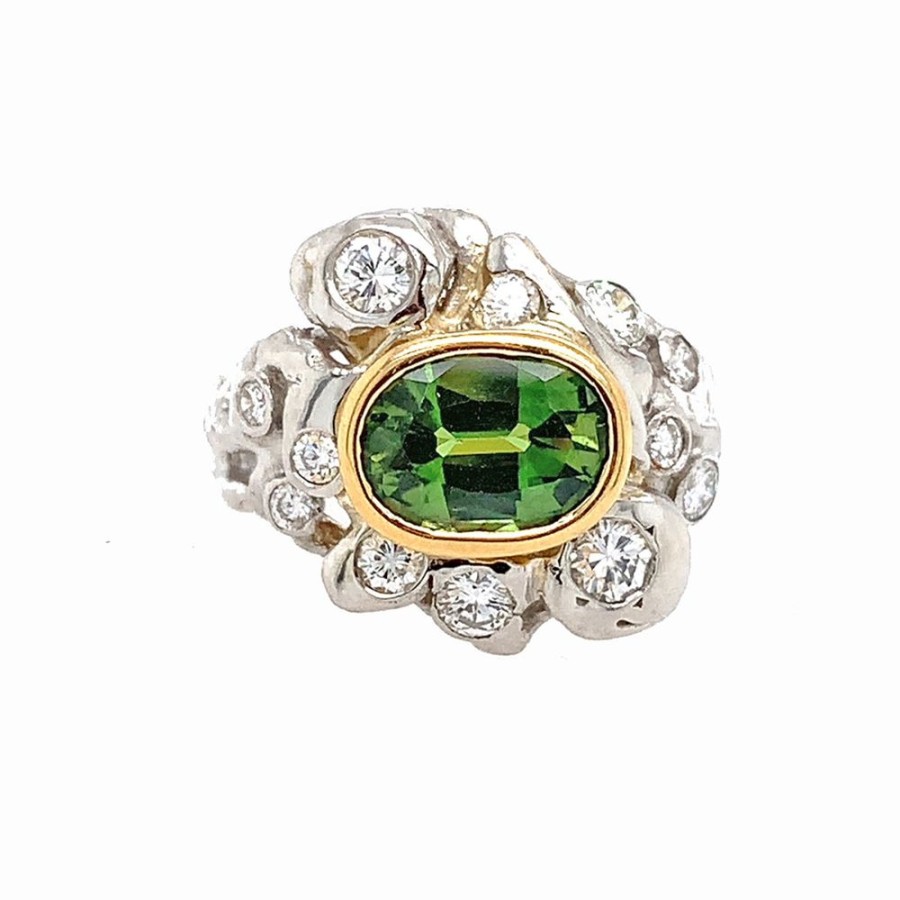 Jewelry PETER LINDEMAN | Vintage Green Sapphire Ring