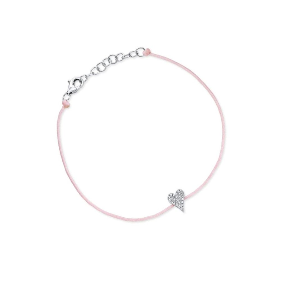 Jewelry SHY CREATION | String Bracelet With Pave Heart