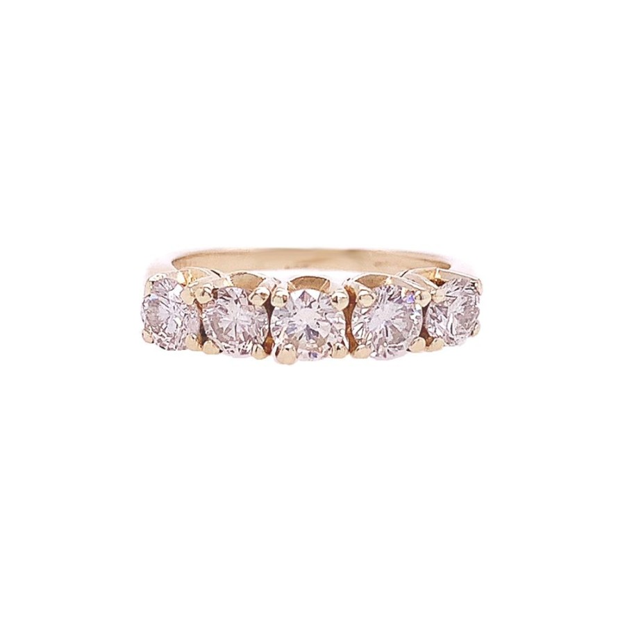 Jewelry ESTATE JEWELRY | Vintage 0.90Ct 5-Diamond Band