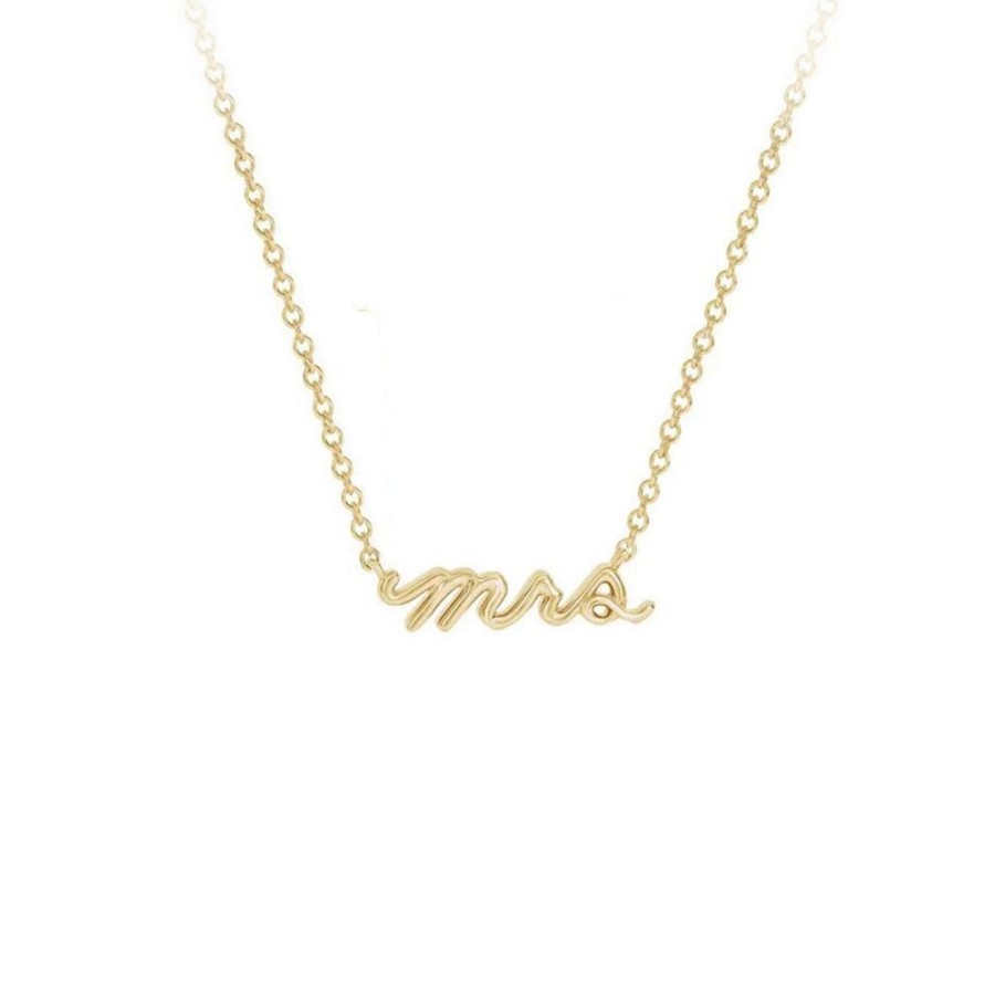 Jewelry STULLER SETTINGS | 14Ky 16" Petite "Mrs" Necklace