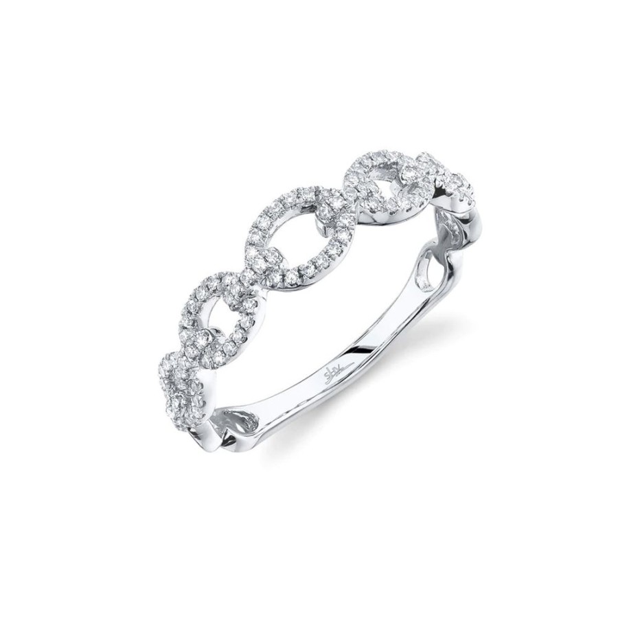 Jewelry SHY CREATION | 14Kw Diamond Chain-Link Ring