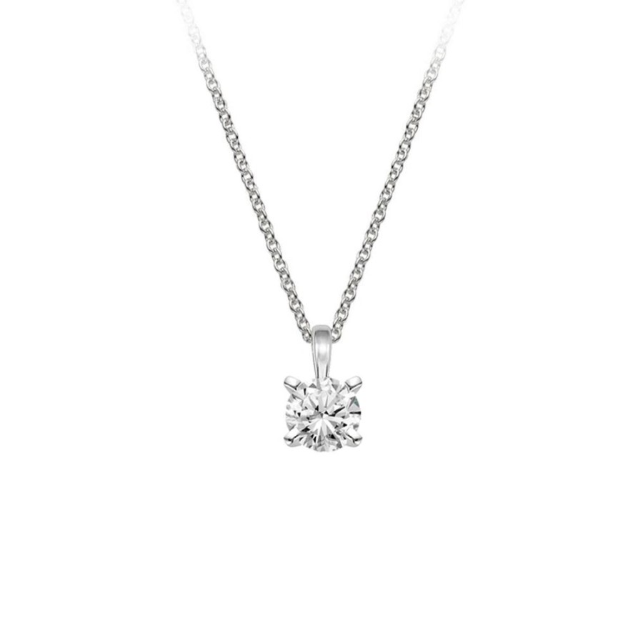 Jewelry NOT AVAILABLE | 14Kw Solitaire Diam Pendant