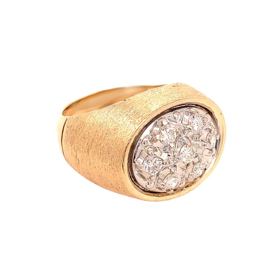 Jewelry ESTATE JEWELRY | Heavy Vintage Oval Cluster Ring