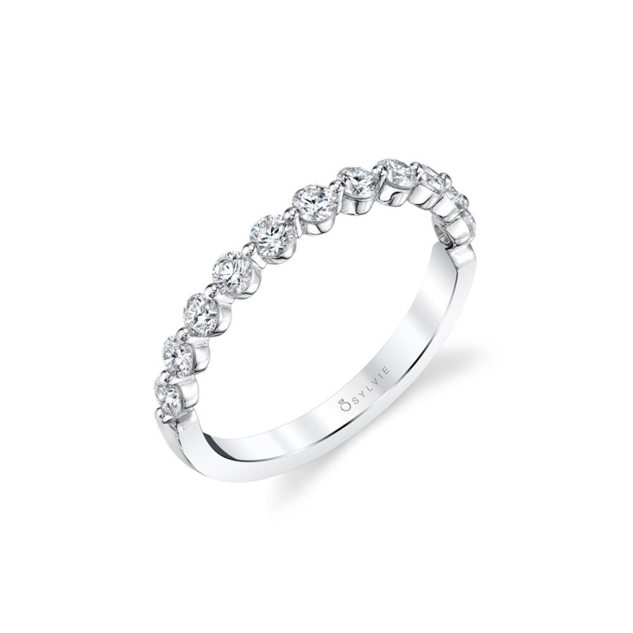 Jewelry SYLVIE-SPECTRUM CORP | Single-Prong Diamond Wedding Band