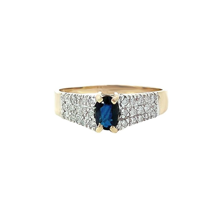 Jewelry ESTATE JEWELRY | Vintage Sapphire & Pave Ring