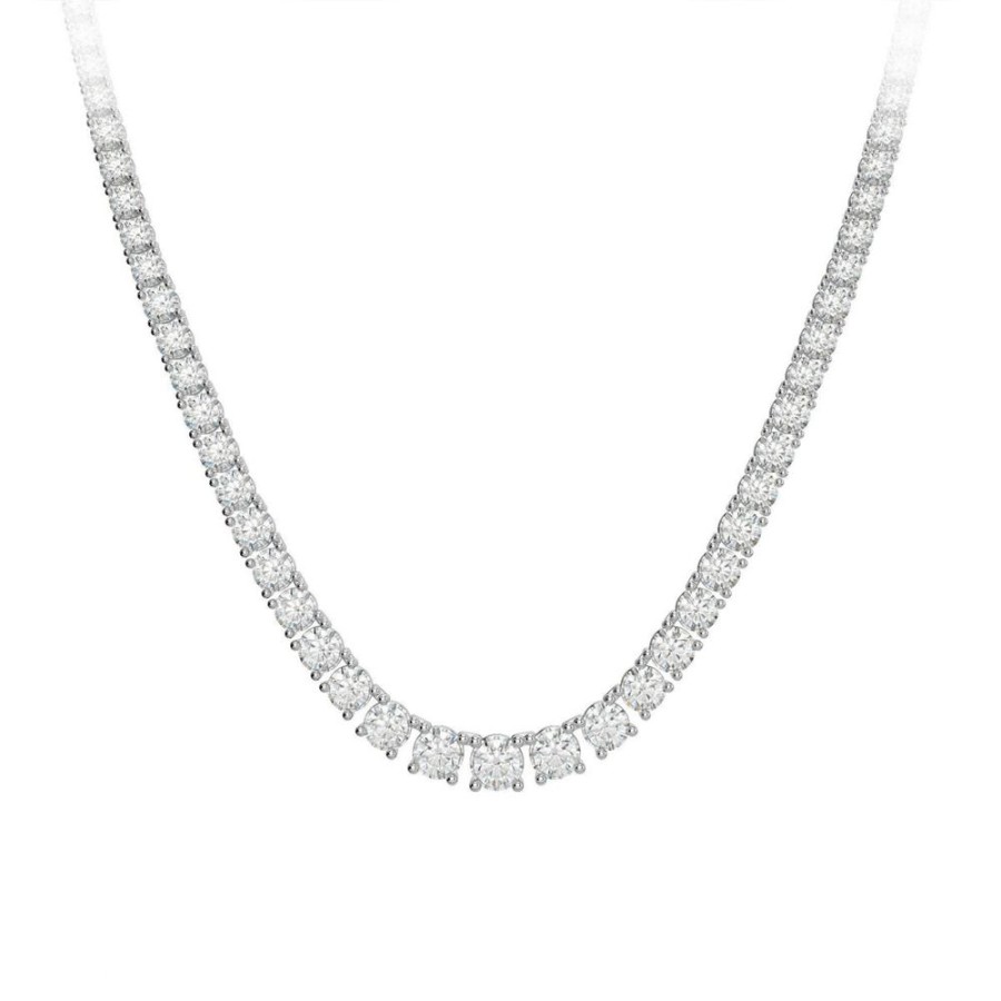 Jewelry GN DIAMOND | 14Kw Gold 17" 6.93Ct Graduated