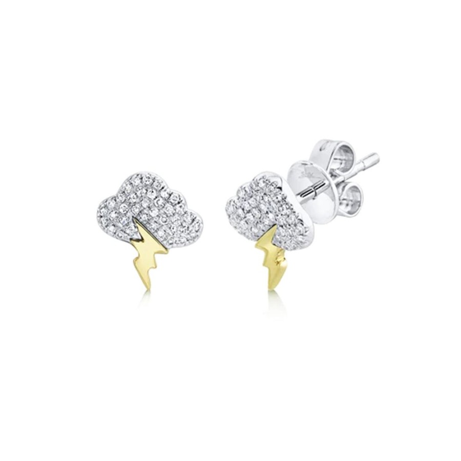 Jewelry SHY CREATION | Small Diamond Storm Cloud Studs