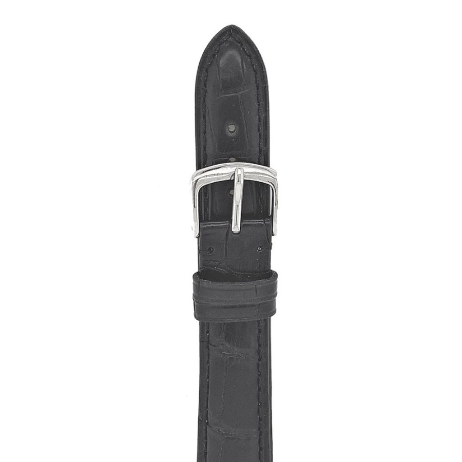 Jewelry HADLEY-ROMA | Leather Watch Strap 18Mm Black