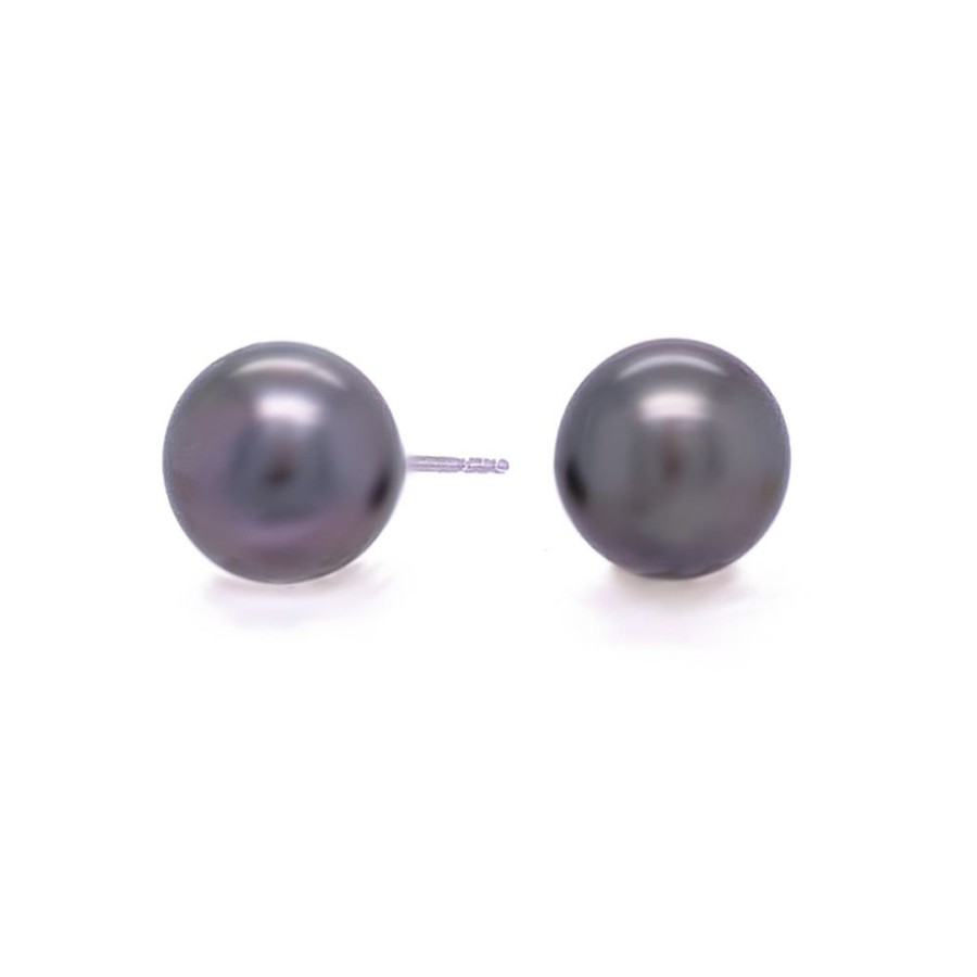 Jewelry SEABRITE IMPORTS INC | 10Mm Black Pearl Stud Earrings