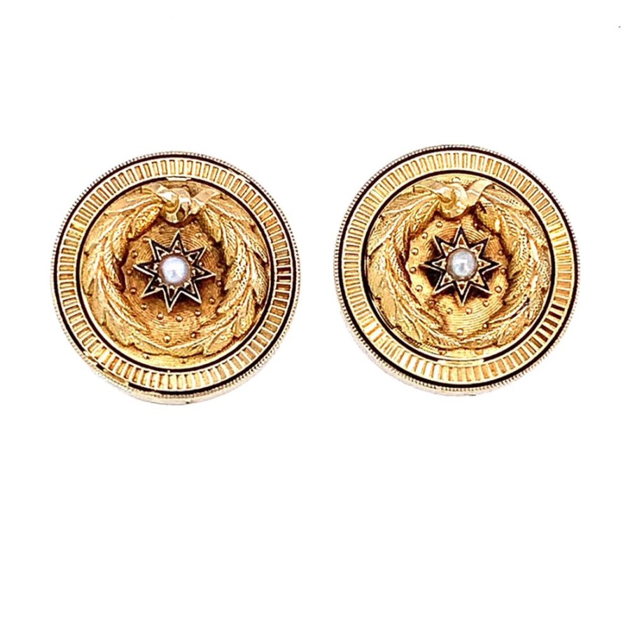 Jewelry ESTATE JEWELRY | Victorian "Laurel Wreath" Studs