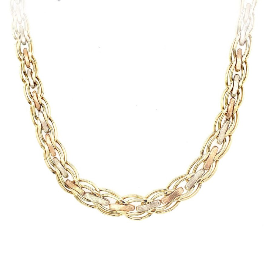 Jewelry ESTATE JEWELRY | Tricolor Vintage Necklace