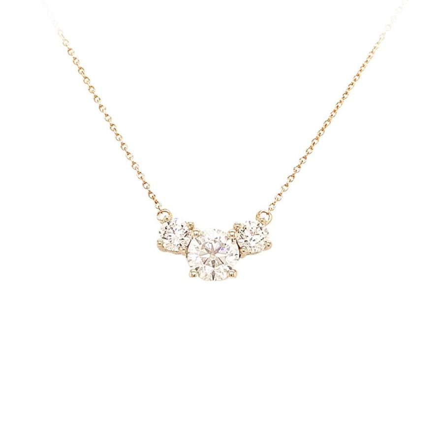 Jewelry IDD USA LLC | 14Ky 2Ct 3-Diamond Necklace