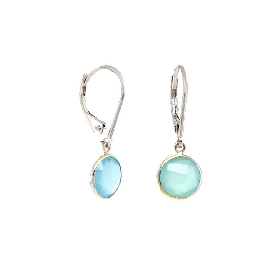 Jewelry JEWELMAK | Light Green Chalcedony Earrings