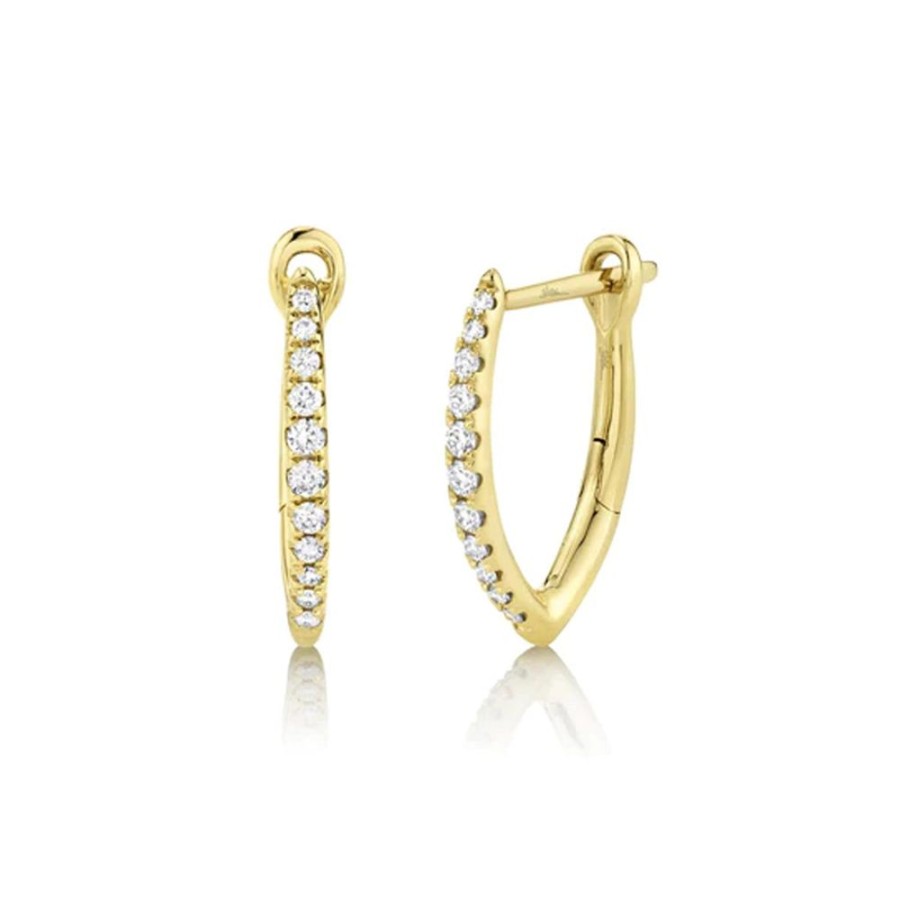 Jewelry SHY CREATION | 14Ky Pointed Diamond Hoops