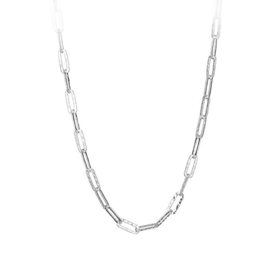 Jewelry PARIS 1901 / ELLE | Elle Hammered 17" Paperclip Chain