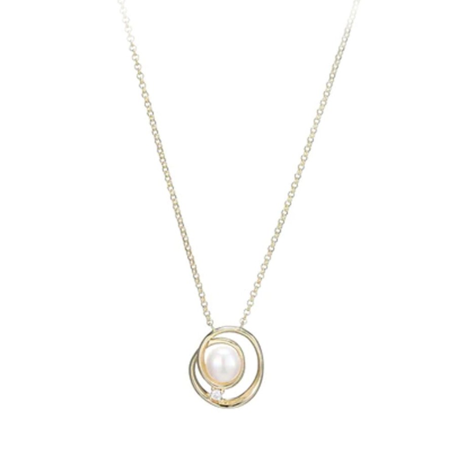 Jewelry PARIS 1901 / ELLE | Elle Swirled Circle Pearl Pendant