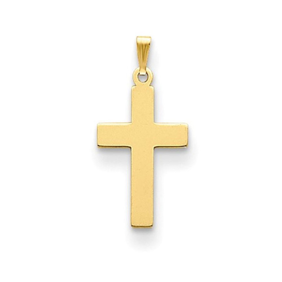 Jewelry QUALITY GOLD OF CINCINNATI | 14Ky 30X15Mm Shiny Cross