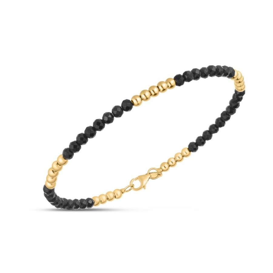 Jewelry ROYAL CHAIN | 14Ky Onyx Bead Bracelet