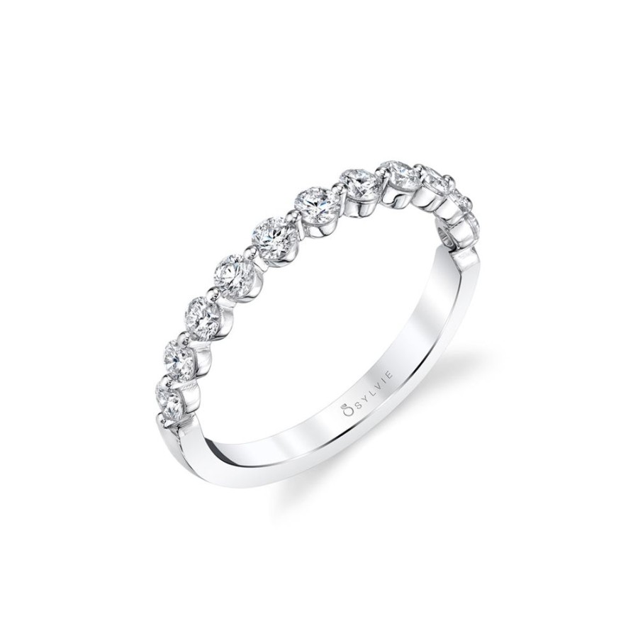 Jewelry SYLVIE-SPECTRUM CORP | Single Prong Diamond Wedding Band