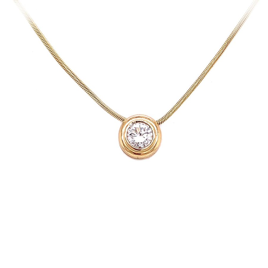 Jewelry ESTATE JEWELRY | Vintage Diamond Solitaire Necklace