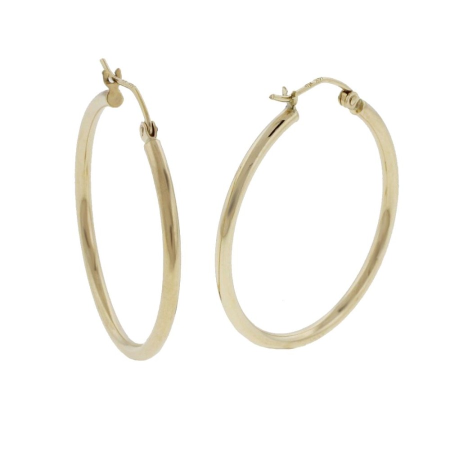 Jewelry QUALITY GOLD OF CINCINNATI | 14Ky 1.5" Polished Thin Hoops