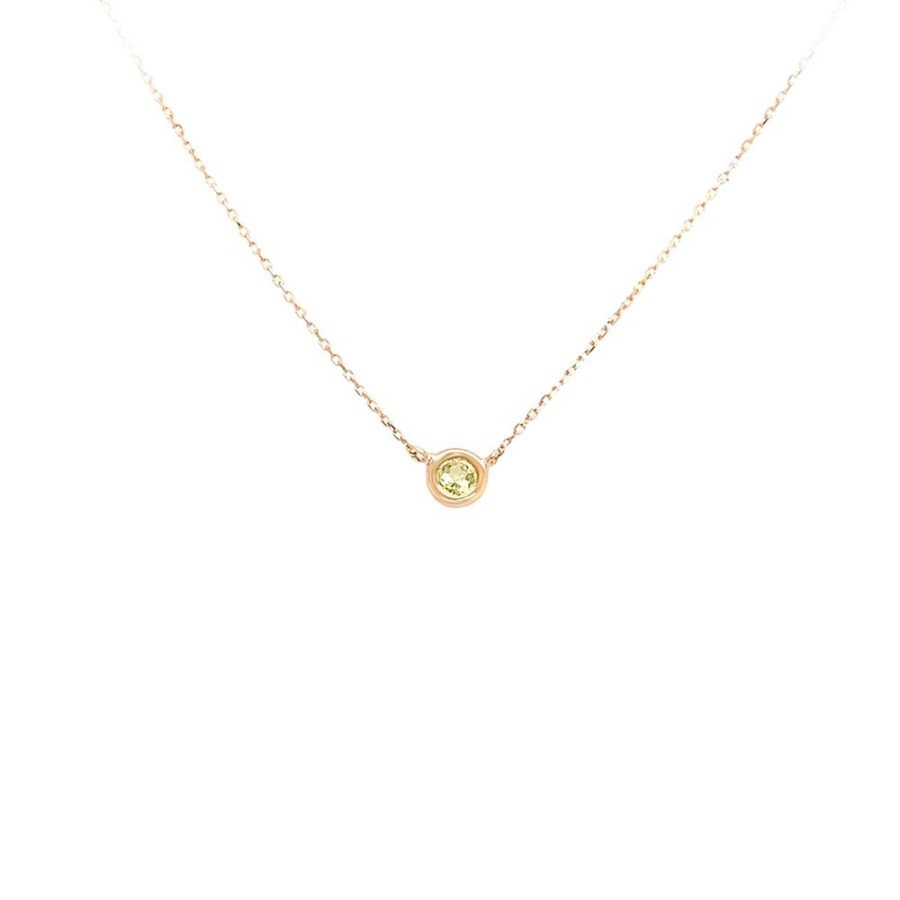 Jewelry LAU INTERNATIONAL, INC. | 14Ky Bezel-Set Peridot Necklace