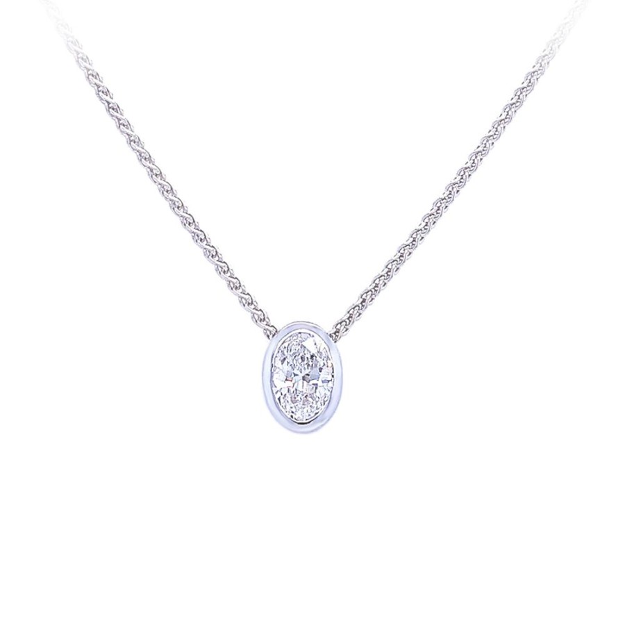 Jewelry NOT AVAILABLE | 1Ct Oval Solitaire Necklace